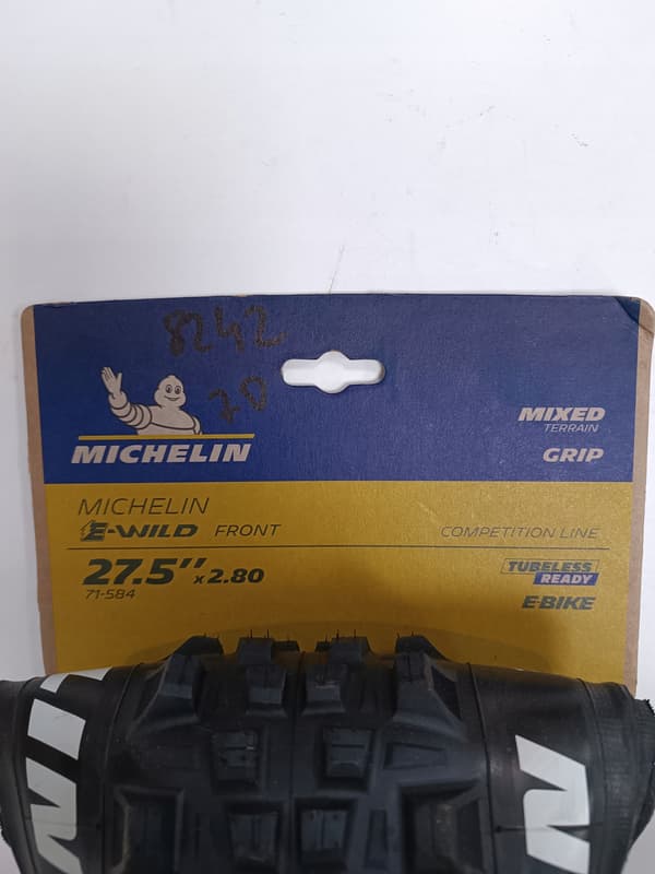 MICHELIN E-WILD 27.5X2.80 Foldbart Fordæk til Cykel TL Ready E-BIKE