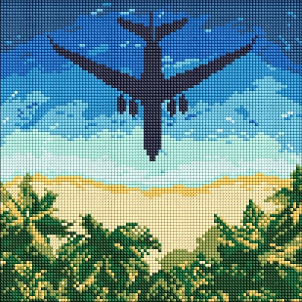 Diamantmosaik - Flyg till drömmar 30x30cm
