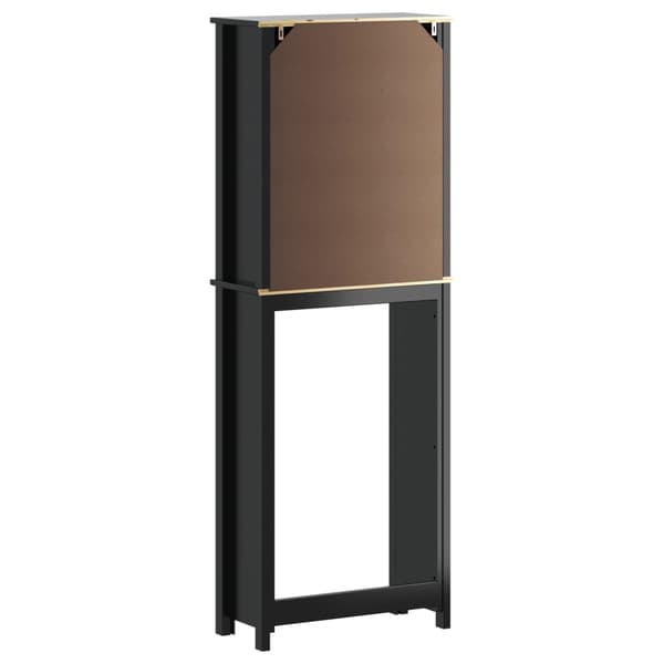 vidaXL BERG toiletskab sort 60x27x164,5 cm træ
