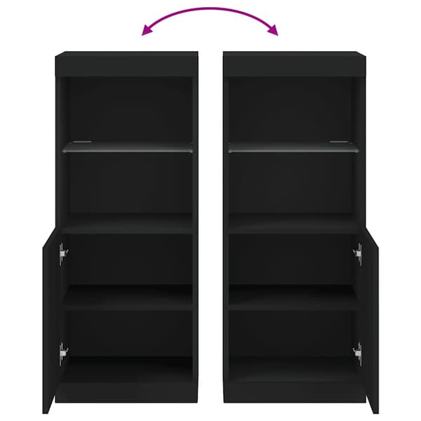 vidaXL LED-skab sort 41x37x100 cm