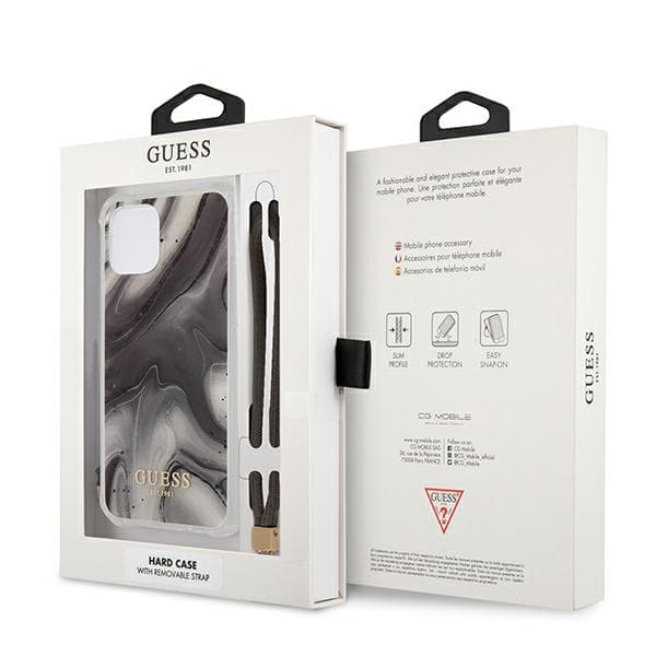 Guess Marble Collection iPhone 12 mini-skal, grått/grått