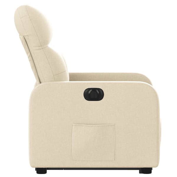 vidaXL Lyftbar massagefåtölj, elektrisk, vilstol, krämfärgad