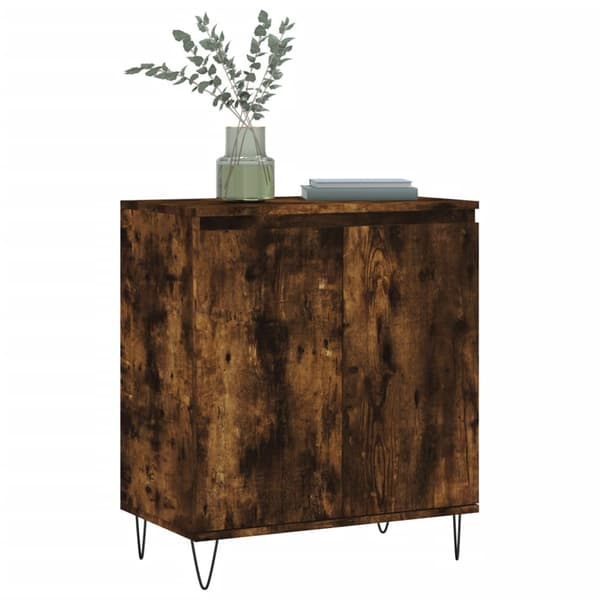 vidaXL kommode, røget eg, 60x35x70 cm, træbaseret materiale