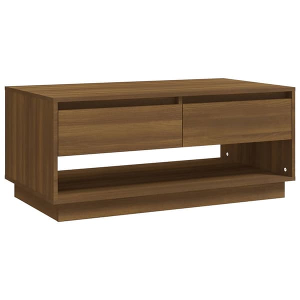 vidaXL sofabord brunt egetræ 102,5x55x44 cm
