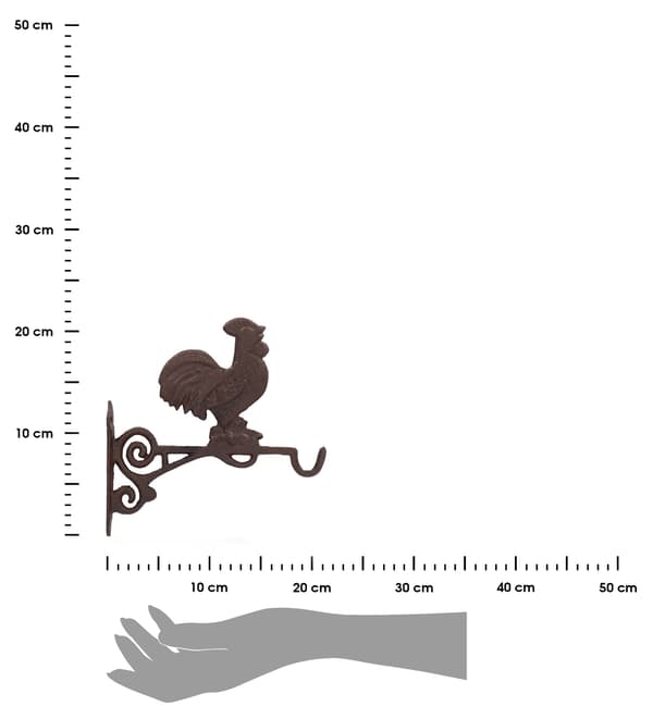 Väggfäste gjutjärn Rooster 21 cm