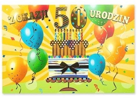 Kort B6 Fødselsdag 50