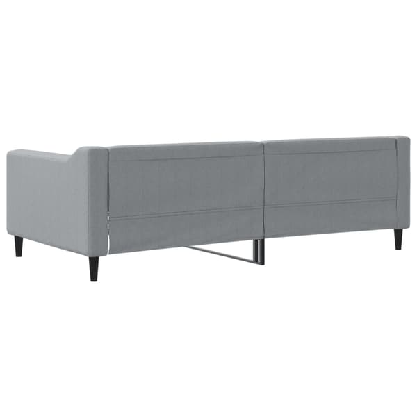vidaXL Bäddsoffa ljusgrå 90x190 cm tygöverdrag