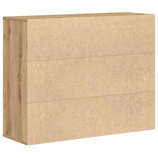 vidaXL håndlavet kommode i egetræ 88x30x70 cm limet træ