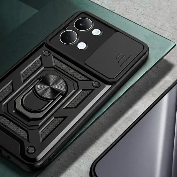 Pansarskal för Xiaomi Poco X8 Pro Max, CamShield Slide, svart
