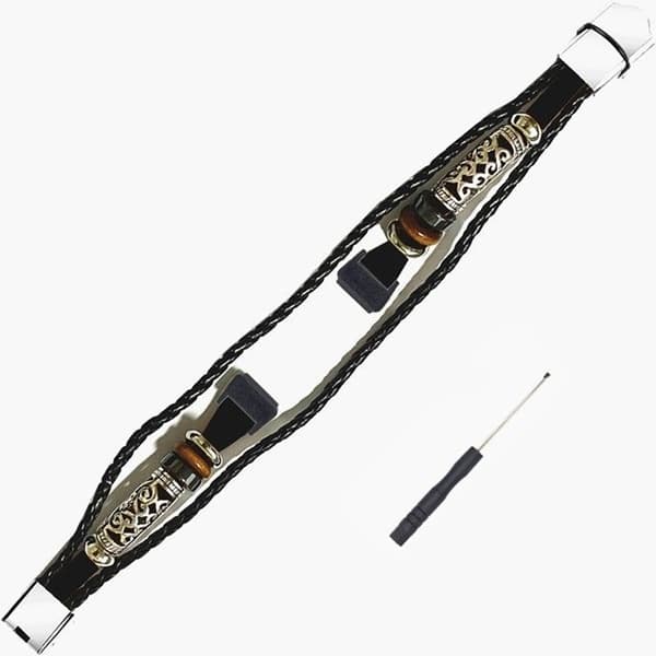 Nahkaranneke Huawei Band 7:lle, musta