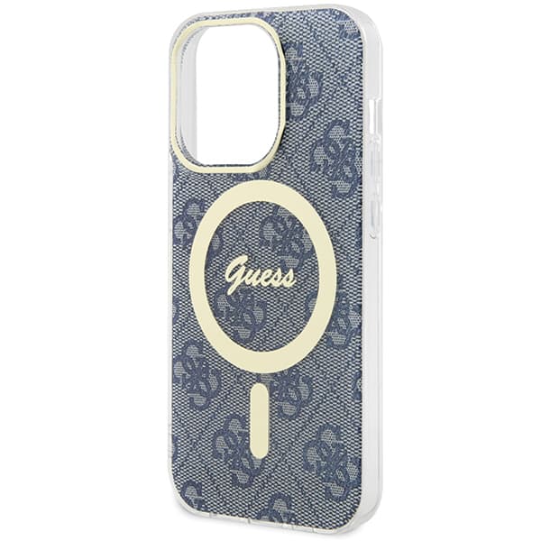 Guess IML 4G MagSafe-etui til iPhone 15 Pro, blå