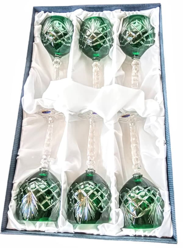 Smaragdkrystalvinglas 280 ml Ananas