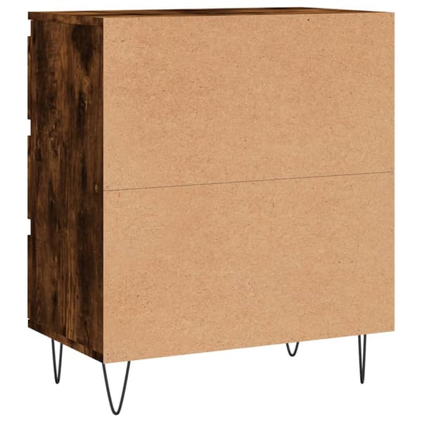 vidaXL kommode, røget eg, 60x35x70 cm, træbaseret materiale