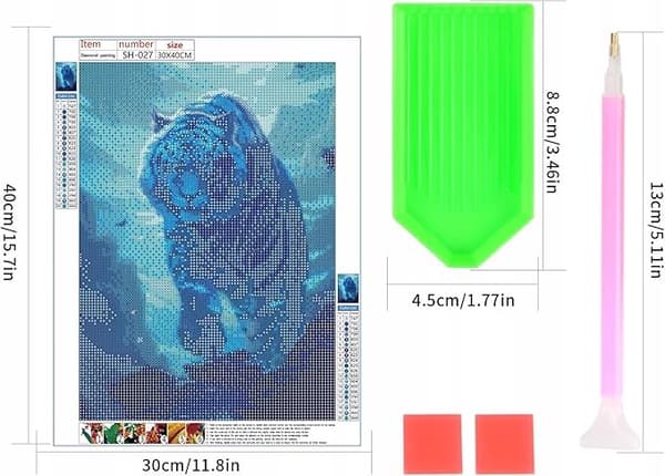 Diamantbroderi Diamantmaleri 5D Tiger