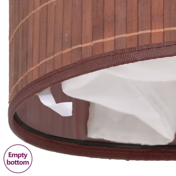 vidaXL Tvättkorg i bambu oval brun