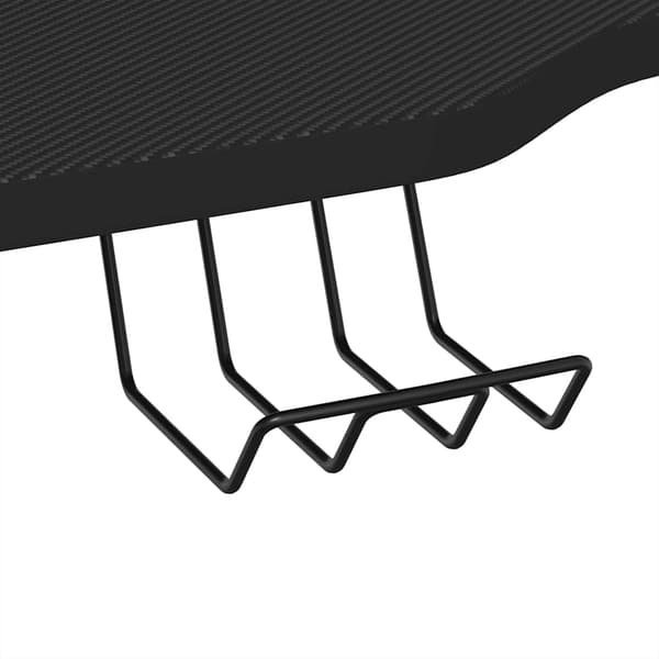 vidaXL gamingbord med K-formede ben sort 110x60x75 cm
