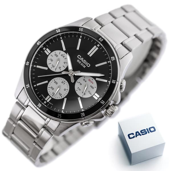 Herrklocka CASIO MTP-1374D-1A3 (zd063i) + LÅDA