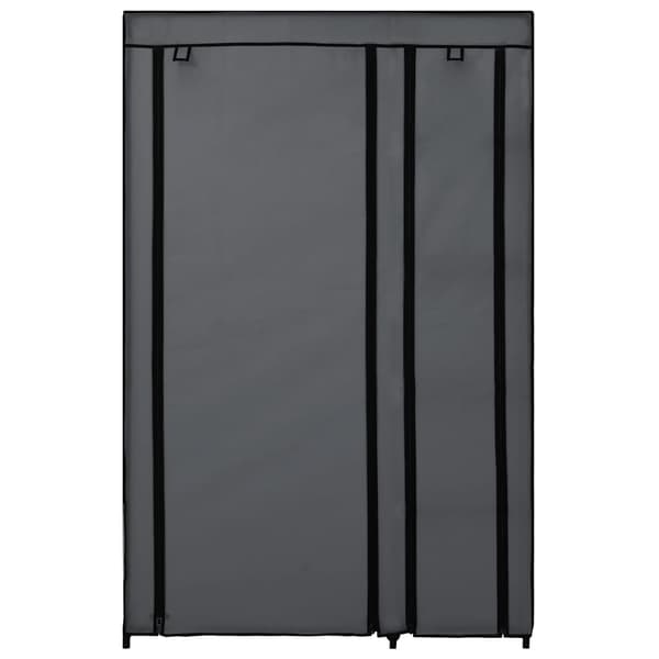 vidaXL foldbar garderobe grå 110 x 45 x 175 cm stof