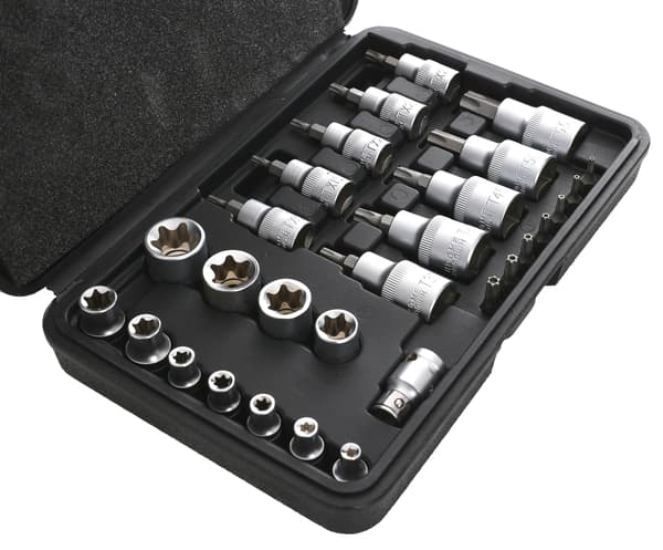 Torx bit- og topnøglesæt, 30 dele, KD10242