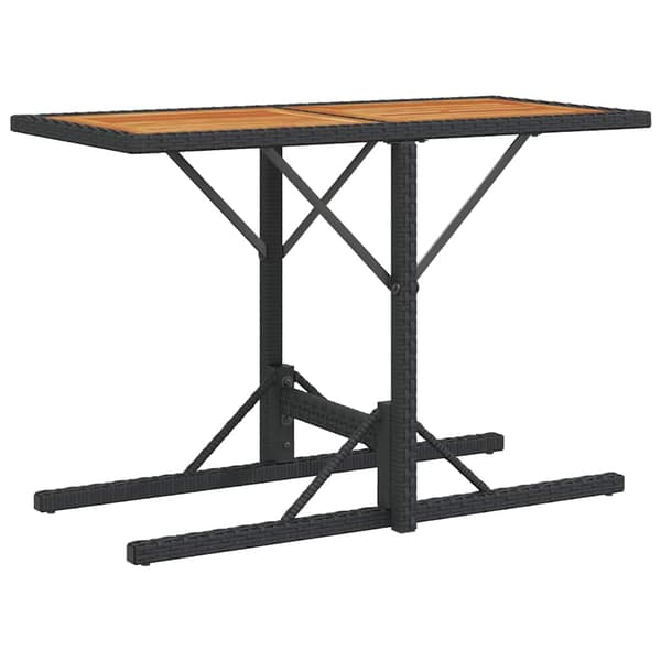 vidaXL 3-delt bistrosæt med hynder, sort, polyrattan