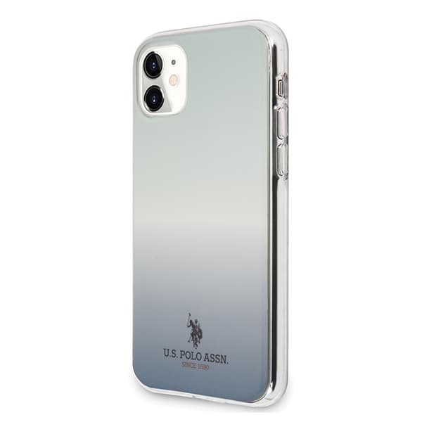US Polo Gradient Pattern Collection -suojakuori iPhone 11:lle, sininen