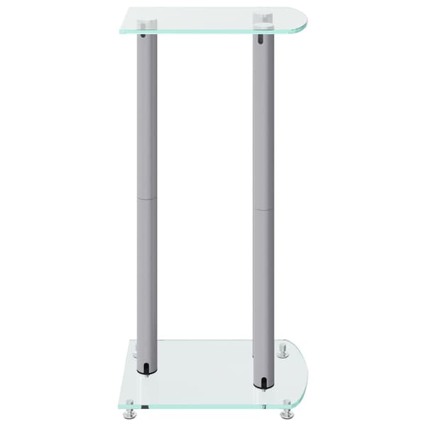 vidaXL Högtalarstativ, 2 st, Silver, Härdat Glas