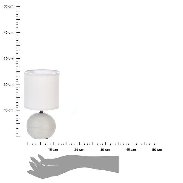 Timeo bordlampe, matgrå, 25 cm