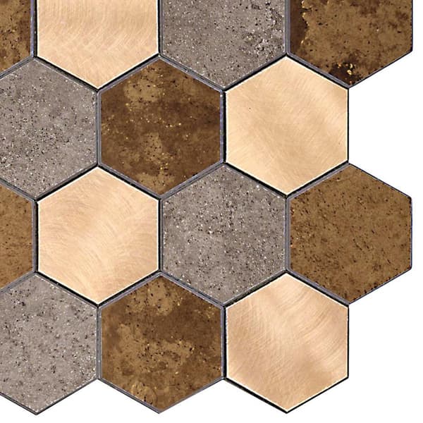 Selvklæbende flise, honeycomb loft mix, 33x27,5 cm