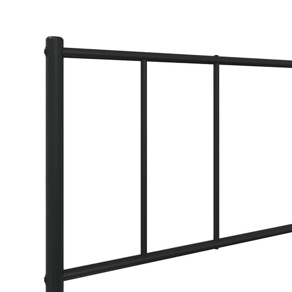 vidaXL metalsengestel med hovedgærde sort 100x190 cm