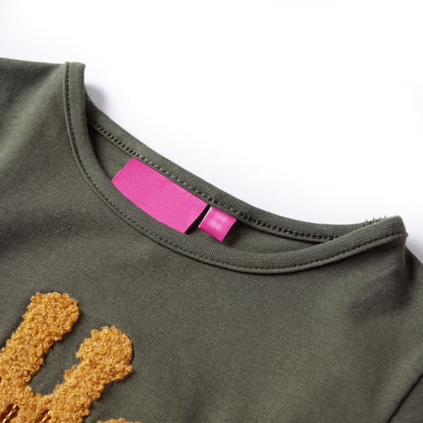Barn långärmad t-shirt, khaki, 104