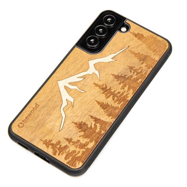Træcover til Samsung Galaxy S22 Plus MOUNTAINS IMBUIA