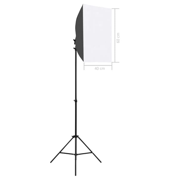 vidaXL Valokuvausstudiosetti softbox-valoilla ja taustalla
