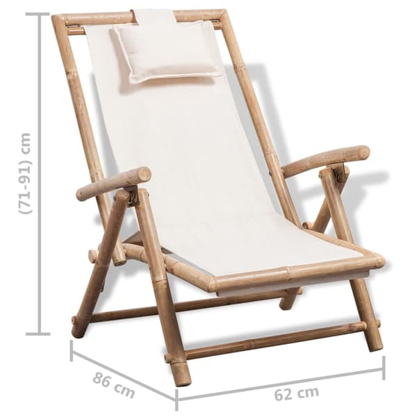vidaXL Bambu Terrassstol