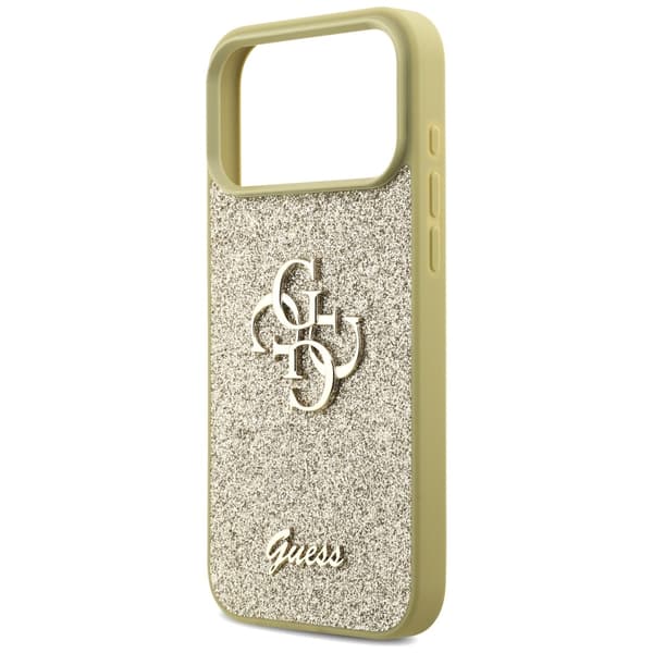 Guess Fixed Glitter Big 4G-skal till iPhone 17 Pro Max guld