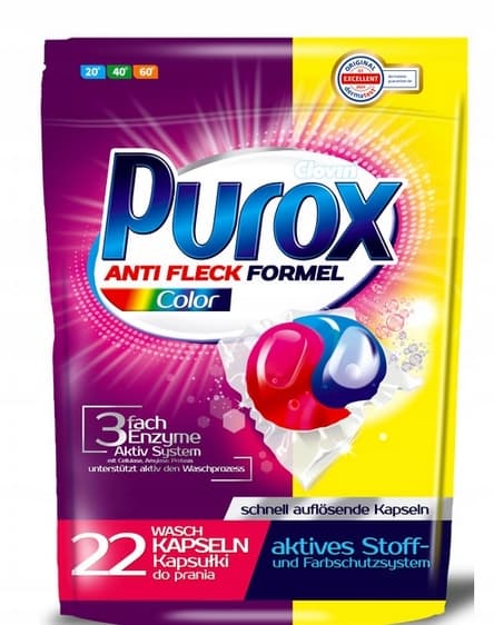 PUROX COLOR TVÄTTKAPSLAR 22 ST