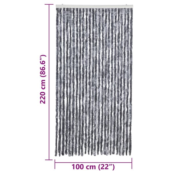 vidaXL insektnet, sølv, 100x220 cm, chenille