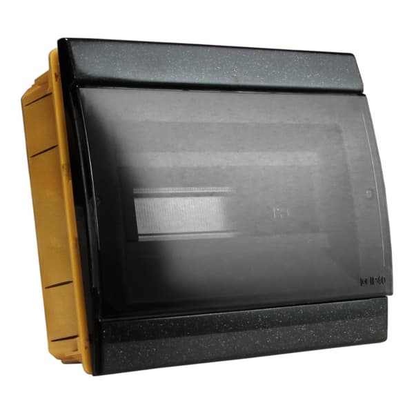 Indbygget fordelingstavle 8 moduler IP40 sort 970.08.N ML 0964