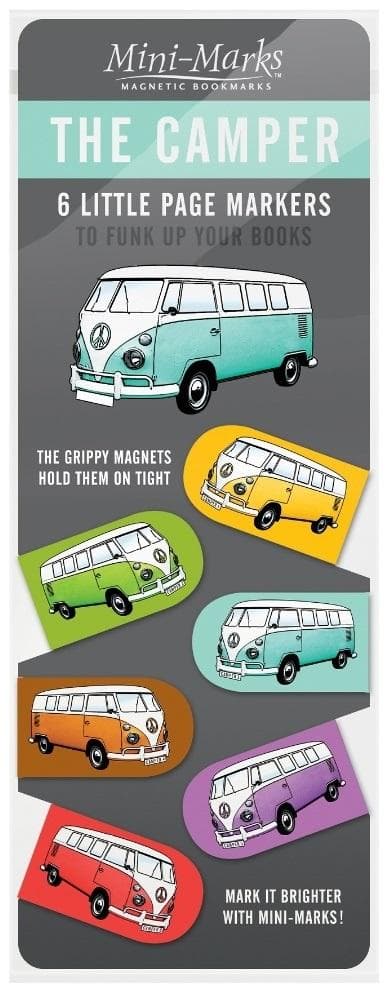 Magnetiska bilbokmärken - Husbil VW T1 6 st