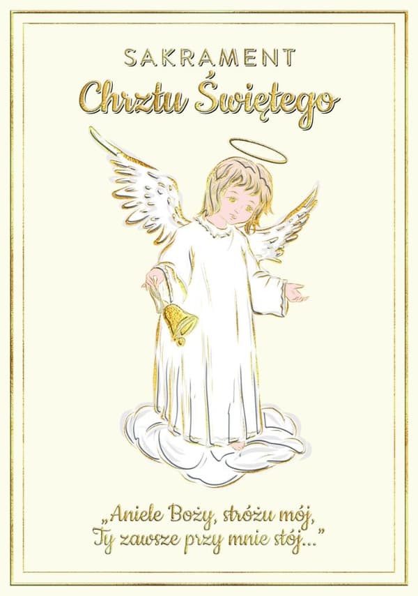 A5 Dåbskort - Skytsengel