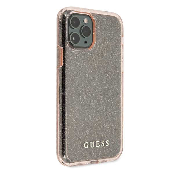 Guess Glitterskal till iPhone 11 Pro Max, Rosa