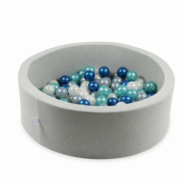 Leksaksbollar ø7cm 500st metallic turkos, metallic blå, opaliserande, silver