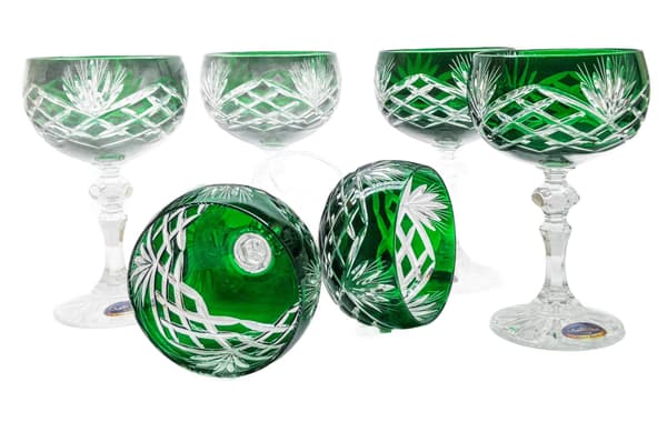 Smaragdkristall Champagneglas 150ml Ananas