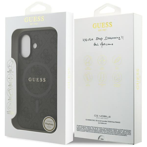 Guess 4G Ring Classic Logo MagSafedo iPhone 17 cover, sort