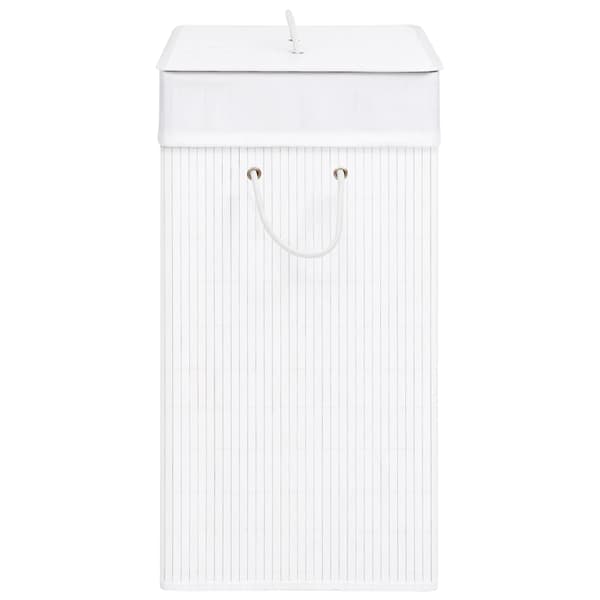 vidaXL Tvättkorg i bambu vit 100 l
