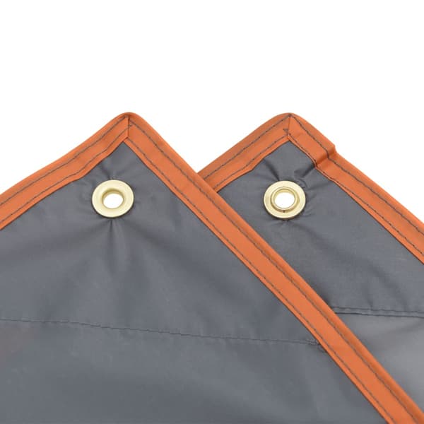 vidaXL 2-i-1 regnponcho med hætte grå/orange