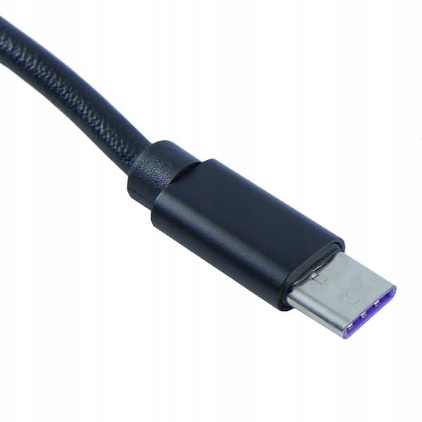 Forever LEATHER USB-kabel - USB 3.1 typ C 1 m svart