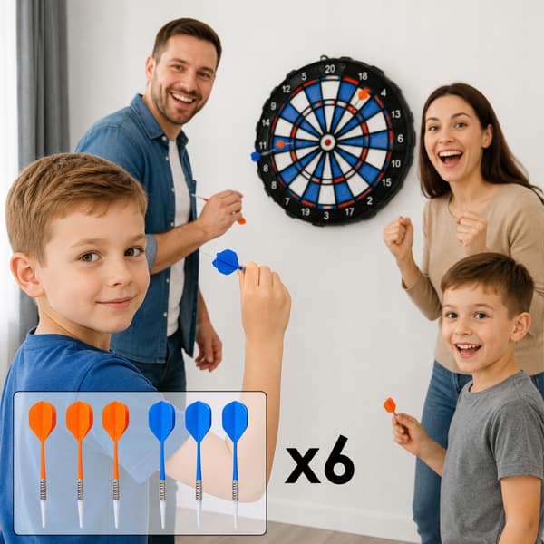 [5] Dartskive 42 cm sæt + pile Z3497