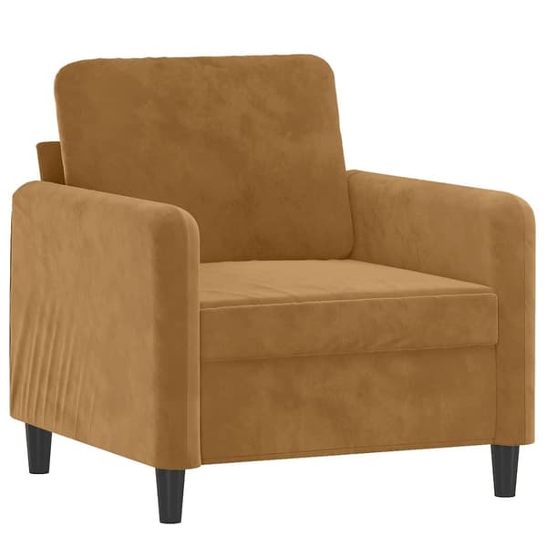 vidaXL Fåtölj, Brun, 60 cm, Klädd i sammet