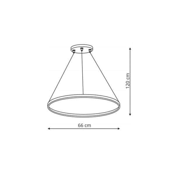 LED HÆNGELAMPE Light Prestige Ring 35W CCT Variabel Farve 66 cm Sort