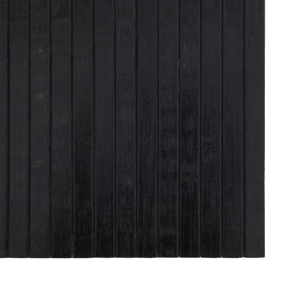 vidaXL Suorakulmainen matto, musta, 70x200 cm, bambu